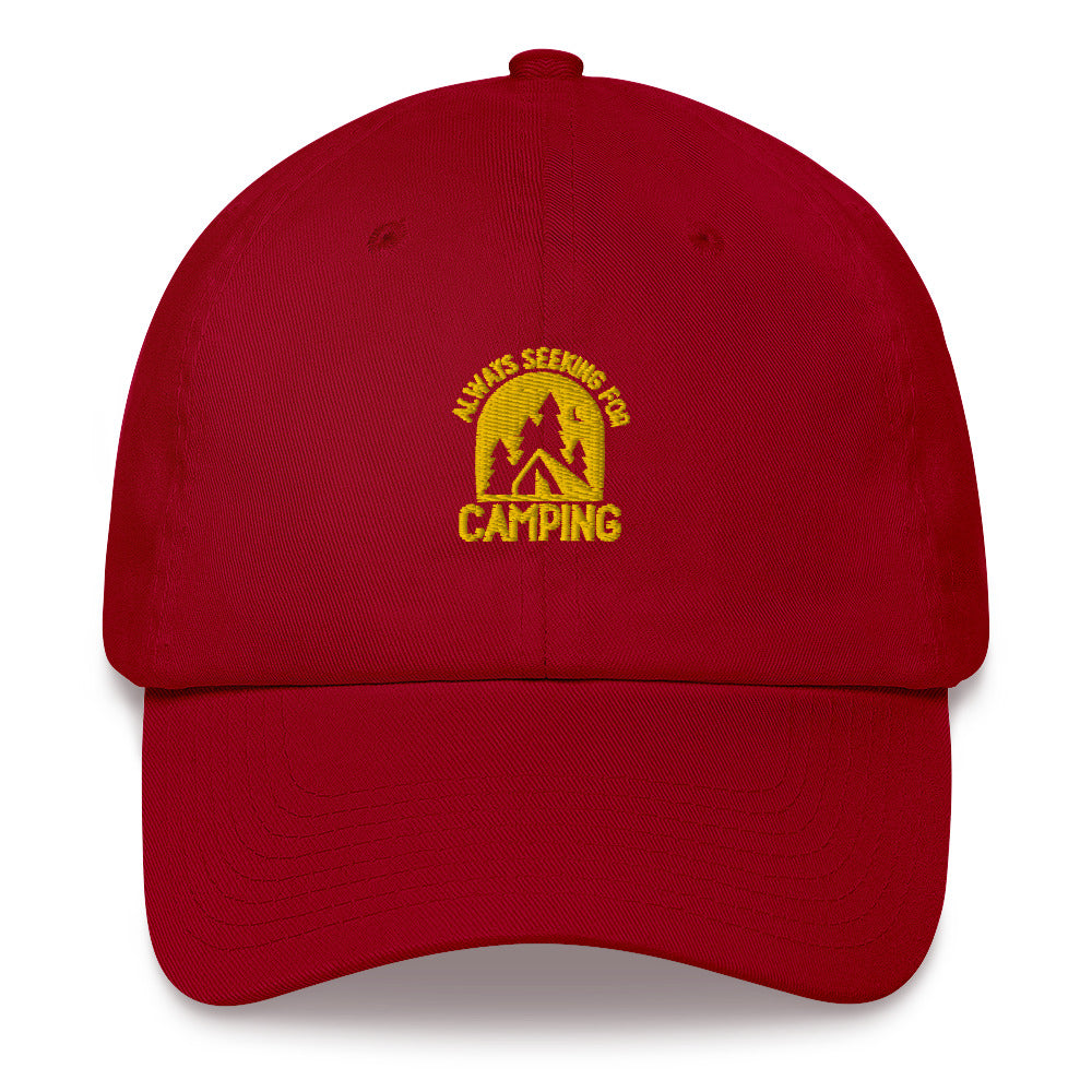 Always seeking for camping hats