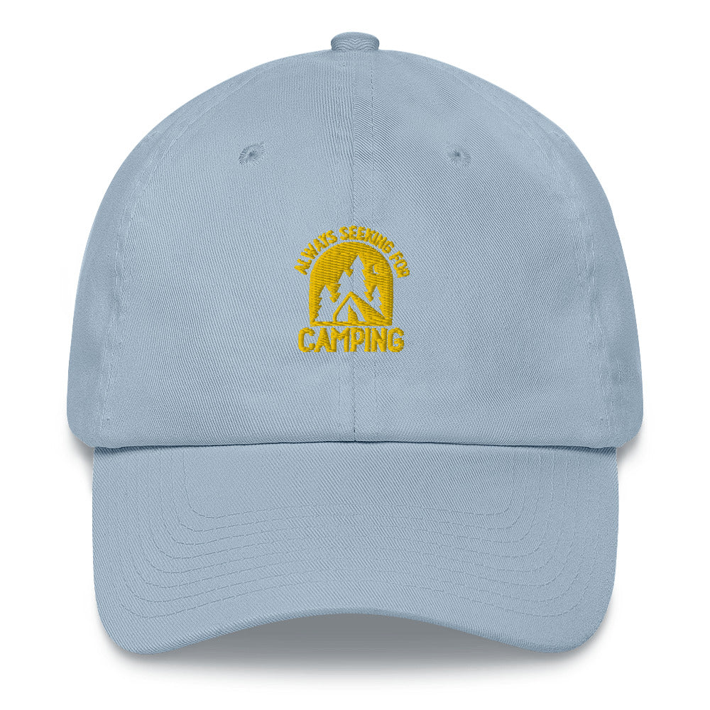 Always seeking for camping hats