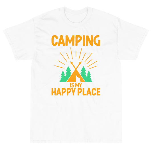 Camping is my happy place t-shirts