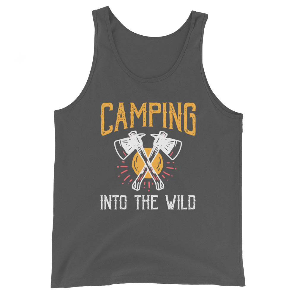 Camping into the wild tank tops