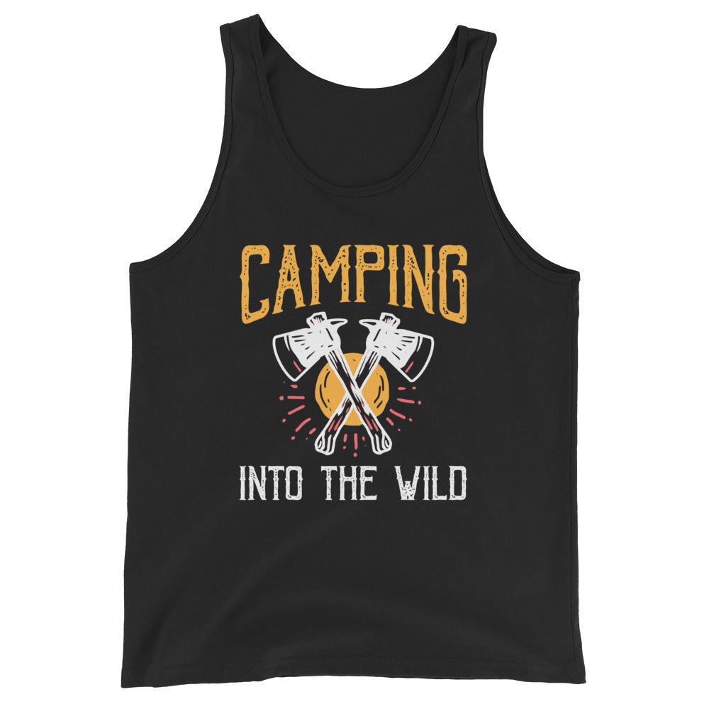 Camping into the wild tank tops