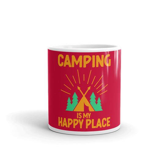 Camping is my happy place mugs